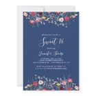 Boho Fleur sauvage Sweet 16 fête d'anniversaire