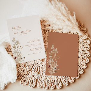 Invitation Boho Fleur sauvage Wedding Floral mod