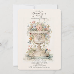 Invitation Boho Floral Baptism