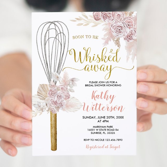 Invitation Boho Floral Bientôt être fouetté Fête des mariées (Créateur téléchargé)