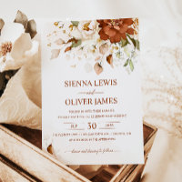 Boho Floral brûlé Orange Terracotta Mariage