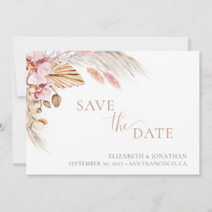 Invitation Boho Floral Dusty rose Elegant Enregistrer la cart