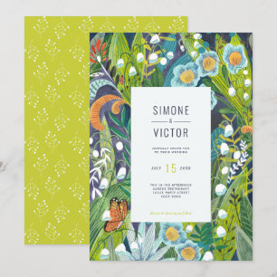 Invitation Boho Floral Lily de Vallée Mariage