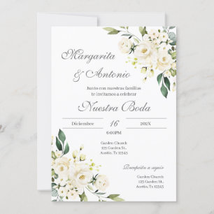 Invitation Boho Floral Mariage espagnol