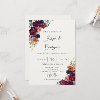 Invitation Boho floral wedding