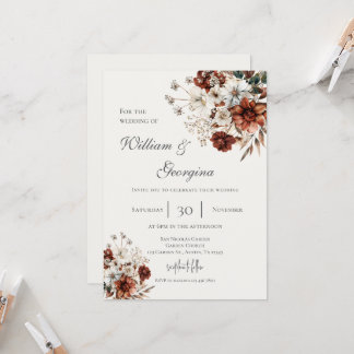 Invitation Boho floral wedding