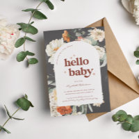 Boho Flore foncé verdure Botanique | BABY SHOWER