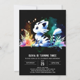 Invitation Boho Forest Tiger Anniversaire