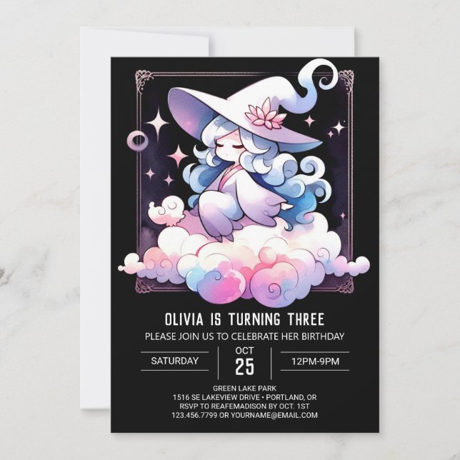 Invitation Boho Fun Wizard Anniversaire (Devant)