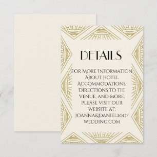 Invitation Boho Gatsby blank card