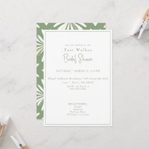 Invitation Boho Green et White Fête des mariées