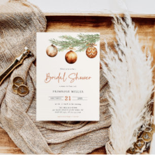 Invitation Boho Holiday Fête des mariées hiver