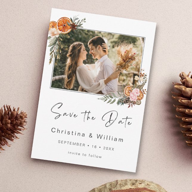Invitation Boho Holiday Wedding Enregistrer la date (Créateur téléchargé)