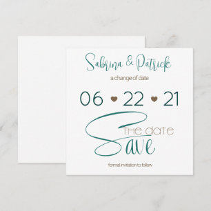 Invitation BOHO Hunter Typographie verte Sauvez la date
