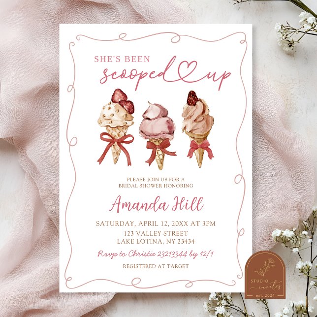 Invitation Boho Ice Cream Elle a été emportée Fête des mariée (Créateur téléchargé)