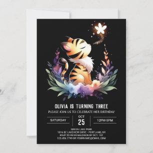 Invitation Boho Imaginaire Tiger Anniversaire