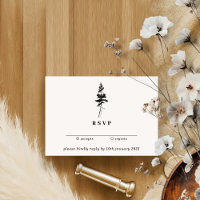 Boho Indie Rustique Forêt Pin RSVP