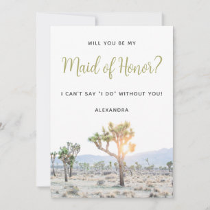Invitation Boho Joshua Tree Seras-Tu Ma Demoiselle D'Honneur