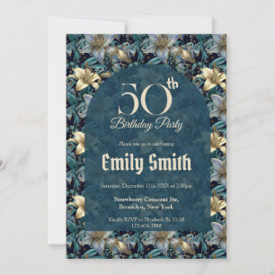 Invitation Boho Lilies Petal Anniversaire des Enfants