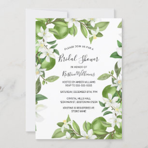 Invitation Boho Limes Aquarelle Fête des mariées florale