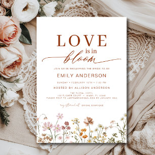 Invitation Boho Love est dans Bloom Fleur sauvage Fête des ma