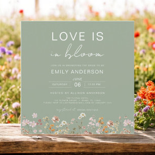 Invitation Boho Love est dans Bloom Fleur sauvage Fête des ma