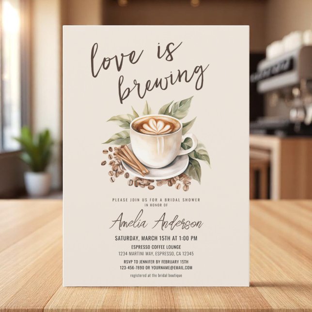 Invitation Boho Love est en train de brasser Fête des mariées (Créateur téléchargé)