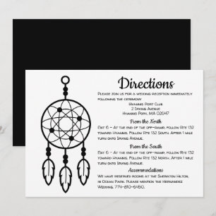 Invitation Boho Mariages Directions Dreamcatcher Détails noir