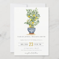 Boho Marocain Aquarelle Lemon Jaune Arbre Mariage