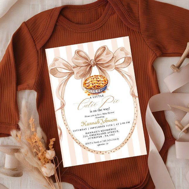Invitation Boho mignon petite tarte sur le chemin baby shower (Créateur téléchargé)
