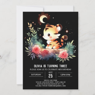Invitation Boho Modern Tiger Anniversaire
