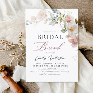 Invitation Boho moderne Fleur sauvage nuptiale Brunch douche