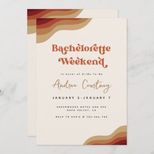 Invitation Boho moderne Super Terracotta Bachelorette Week-en