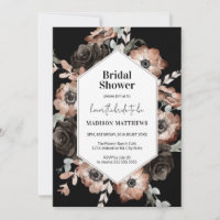 Boho Moody Floral Rose & Black Fête des mariées