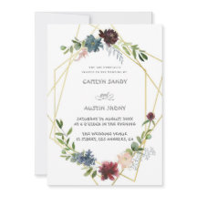 Boho Navy & vert simple floral