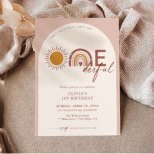 Invitation Boho N'est-elle pas une merveilleuse arche de 1er 