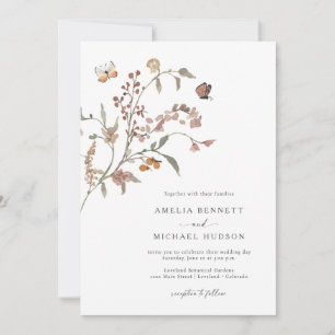Invitation Boho Neutral Mariage