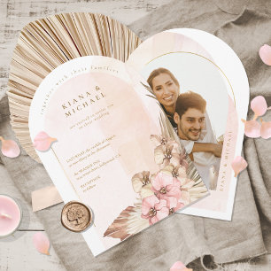 Invitation Boho Oasis Mariage Modèle photo Arch ID959