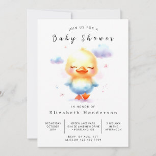 Invitation Boho Online Duck Baby shower