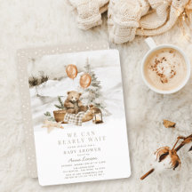 Boho Ours d'hiver à peine attendre Fête bébé Showe