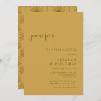 Boho Palm Leaf Botanique Jaune Couples Douche