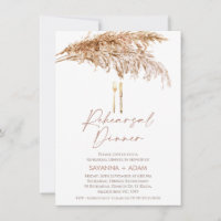 Boho Pampas Cutlery Dîner de répétition