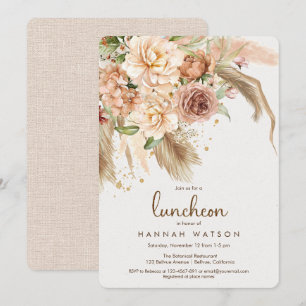 Invitation Boho Pampas Grass bohème désert déjeuner