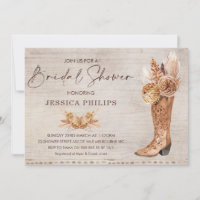 Boho Pampas Grass Western Boot Fête des mariées