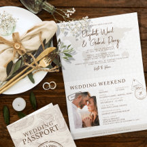 Boho Passport Destination Mariage