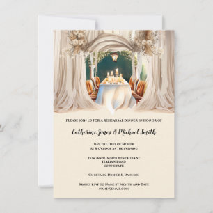 Invitation Boho pays aquarelle table à manger floral chic