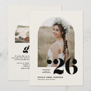 Invitation Boho Promotion 2025 Arche Photo de remise des dipl