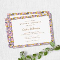 Boho Purple Printemps Floral mou Fête des mariées