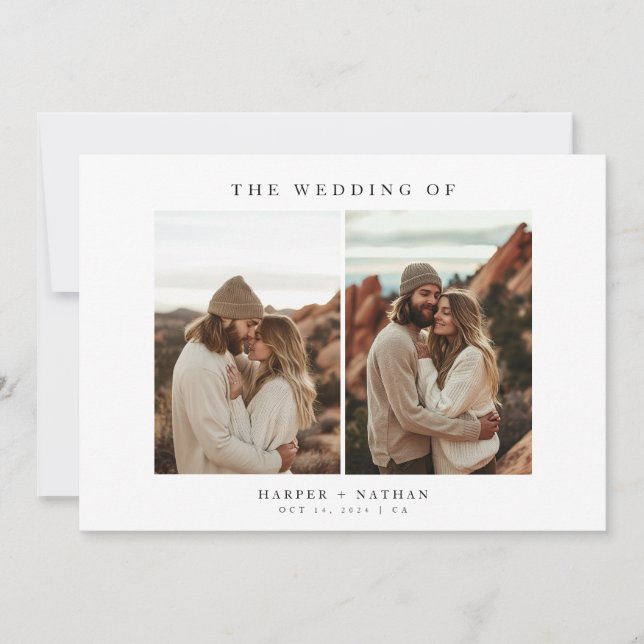 Invitation Boho QR Code Mariage photo (Devant)