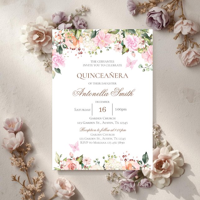 Invitation Boho Quinceanera (Créateur téléchargé)